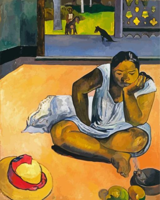 Brooding Woman By Paul Gauguin paint by numbers