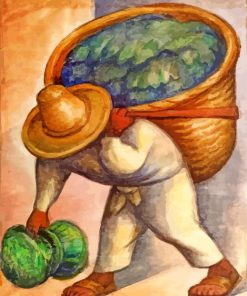 Cabbage Seller By Diego Rivera paint by numbers