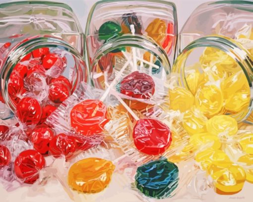 Candies Jars paint by numbers