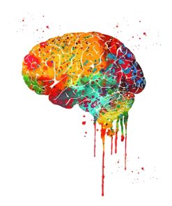 Colorful Brain Art paint by numbers