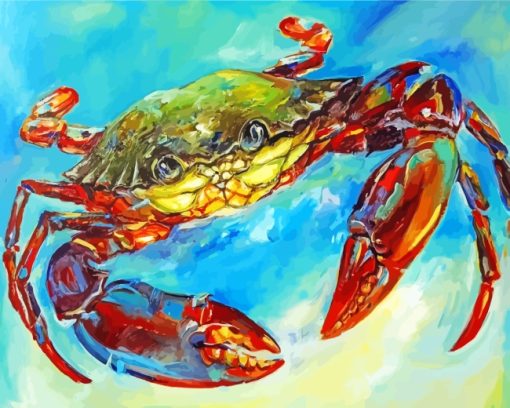 Colorful Crab Art paint by number