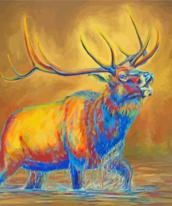 Colorful Elk paint by numbers