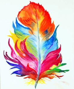 Colorful Feather paint by numbers