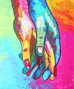 Colorful Hands Art Paint by numbers