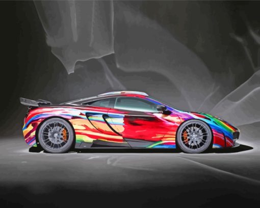 Colorful Mclaren Car paint by number