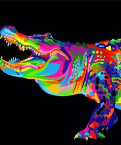 Colourful Crocodile paint by numbers