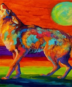 Coyote Howling paint by numbers