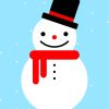 Cute Cartoon Snowman paint by numbers