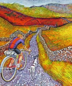 Aesthetic Cyclist Art paint by numbers