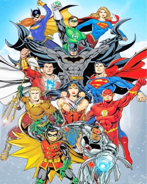 Dc Comics Superheroes paint by numbers