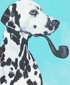 Dalmatian Smoking Pipe paint by numbers