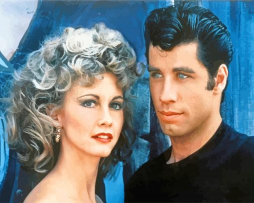 Danny Zuko And Betty Rizzo Geace paint by numbers