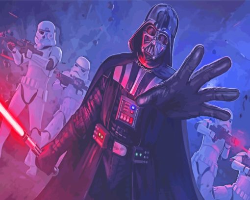 Darth Vader Character paint by numbers