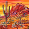 Desert Succulent Art paint by numbers