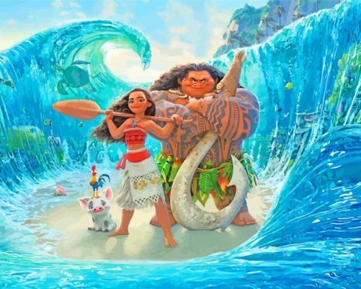 Disney Moana Animation paint by numbers