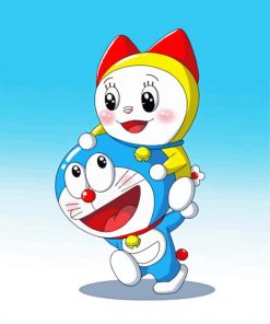 Dorami And Doraemon paint by number