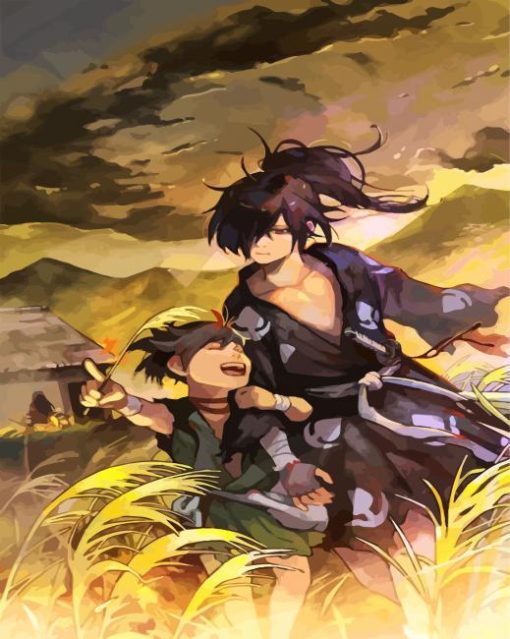 Dororo Manga Anime paint by numbers