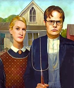 Dwight Schrute Gothic paint by number