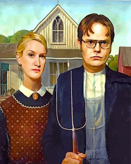 Dwight Schrute Gothic paint by number