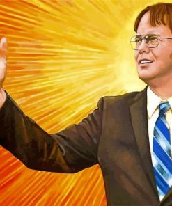 Dwight Schrute Illustration paint by number