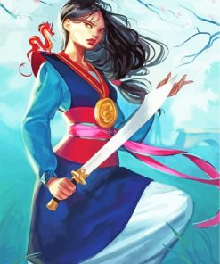 Fa Mulan Art paint by numbers