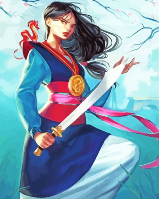 Fa Mulan Art paint by numbers