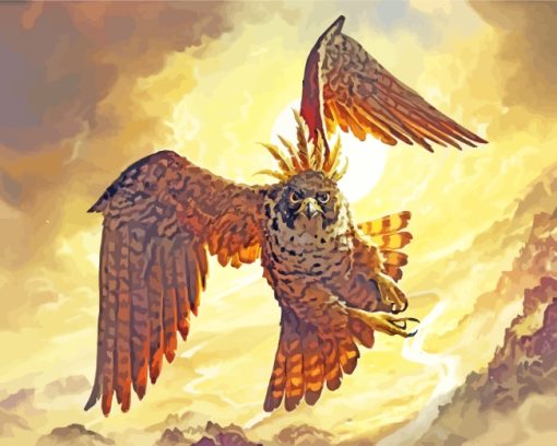 Falcon Bird Art paint by number