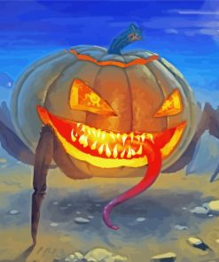 Fantasy Halloween Pumpkin paint by numbers