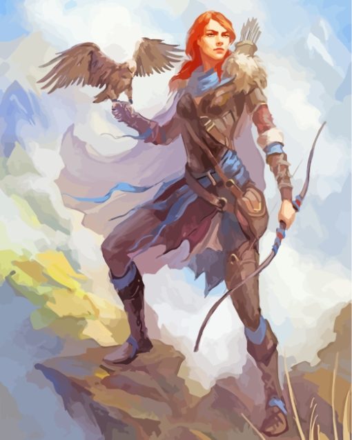 Female Hunter paint by numbers