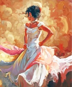 Flamenco Woman Art paint by numbers