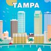 Florida Tampa City Poster paint by numbers