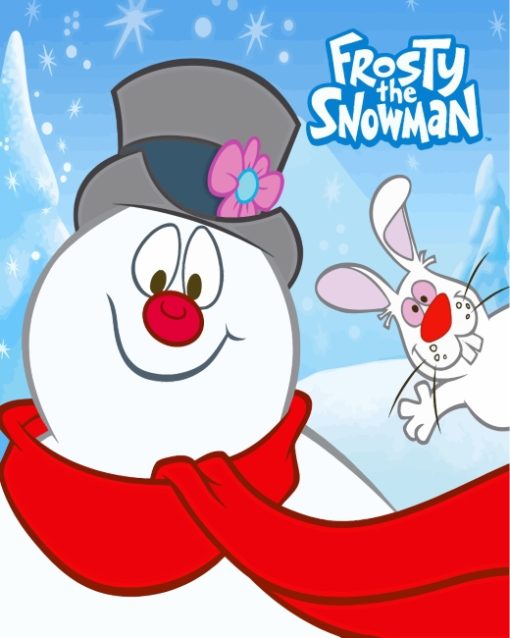 Cute Cartoon Snowman paint by numbers