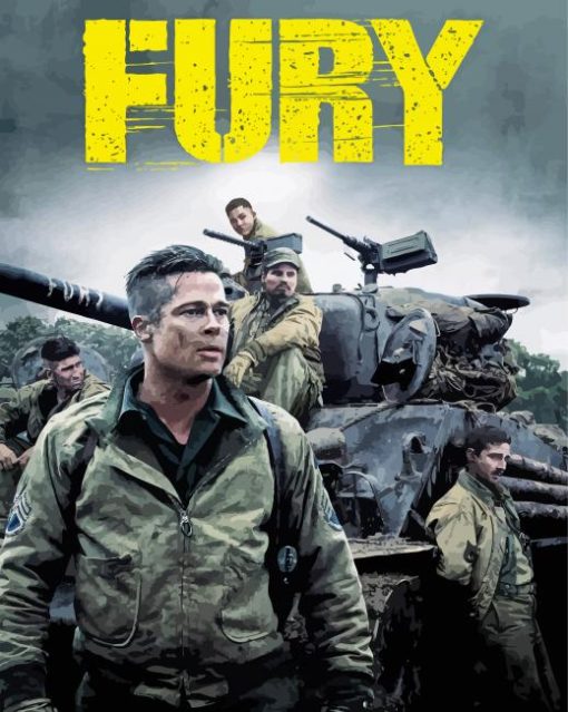 Fury Movie paint by number