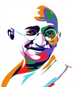 Gandhi Pop Art paint by number