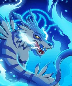 Garurumon paint by numbers