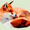 Geometric Fox paint by number