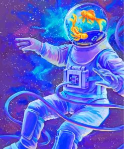 Goldfish Astronaut paint by numbers