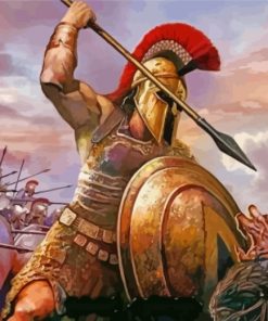 Greek Warrior paint by numbers