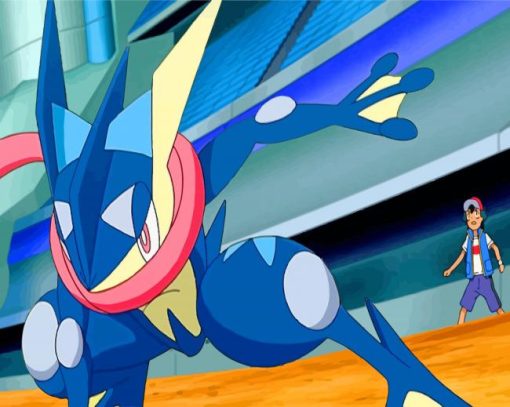 Greninja Anime Character paint by numbers