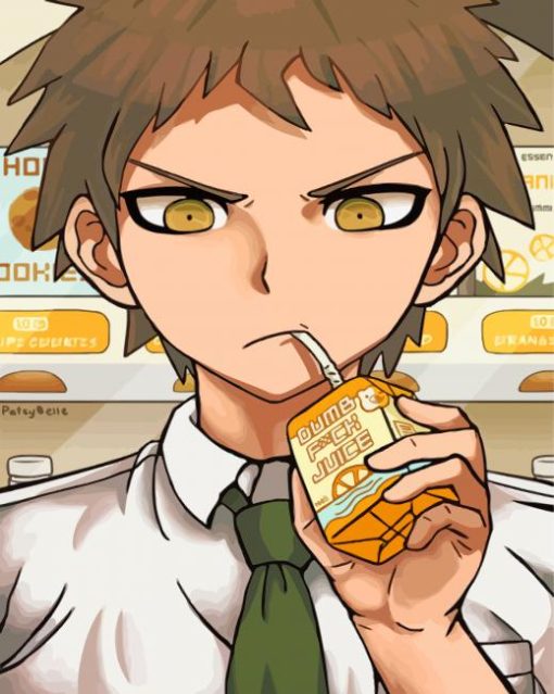 Hajime Hinata Drinking Juice paint by numbers