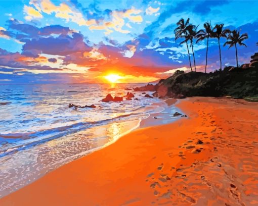 Hawaii Maui At Sunset paint by numbers