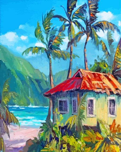 Hawaiian House paint by numbers