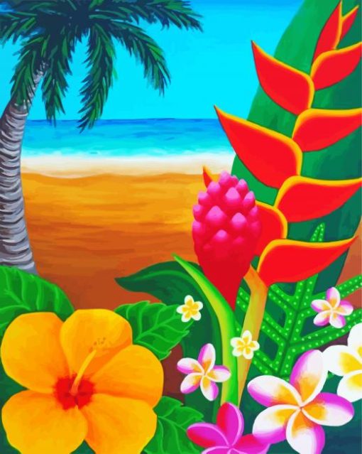 Hawaiian Landscape paint by numbers