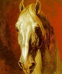 Head Of A White Horse Theodore paint by numbers