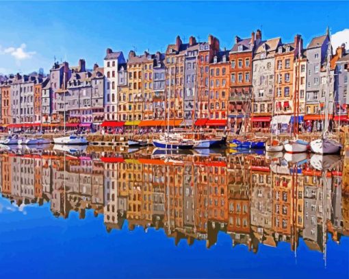 Honfleur Building paint by numbers