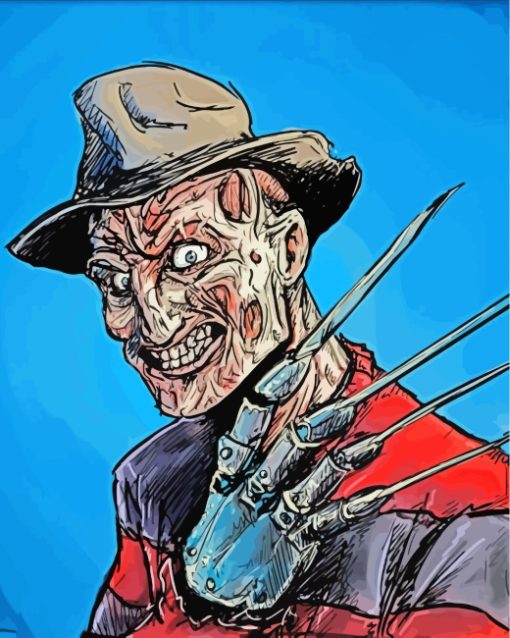 Horror Freddy Krueger paint by numbers