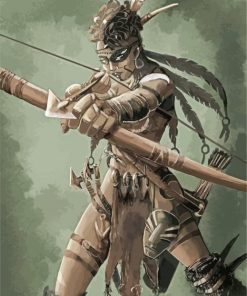 Huntress Lady paint by numbers