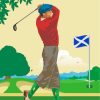 Illustration Golfer paint by numbers