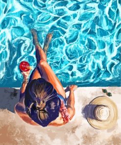 In The Pool paint by numbers