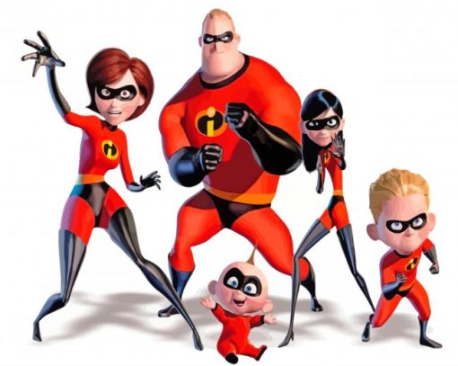 The Incredibles Family paint by numbers